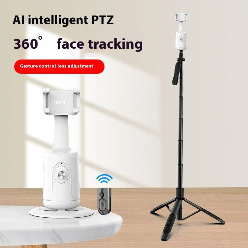 360-degree stabilizing smartphone gimbal with AI-powered face tracking for smooth, hands-free video capture