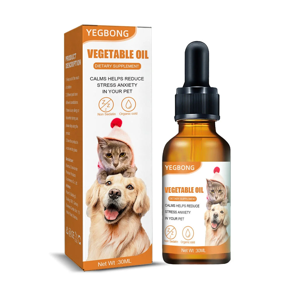 30ml bottle of hemp seed oil for pets, suitable for cats and dogs