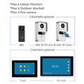 1080P video intercom doorbell system with outdoor camera unit and indoor display