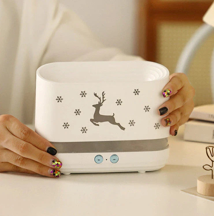 Cozy Flame Essential Oil Diffuser & Humidifier with Adjustable Flame Effect and Aromatherapy Capabilities