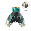 Zinc alloy garden hose ball valve diverter with 6-point double pass design for watering systems