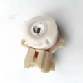 White ignition lock plug electrical connector for Senya M80 and S80 moped models.