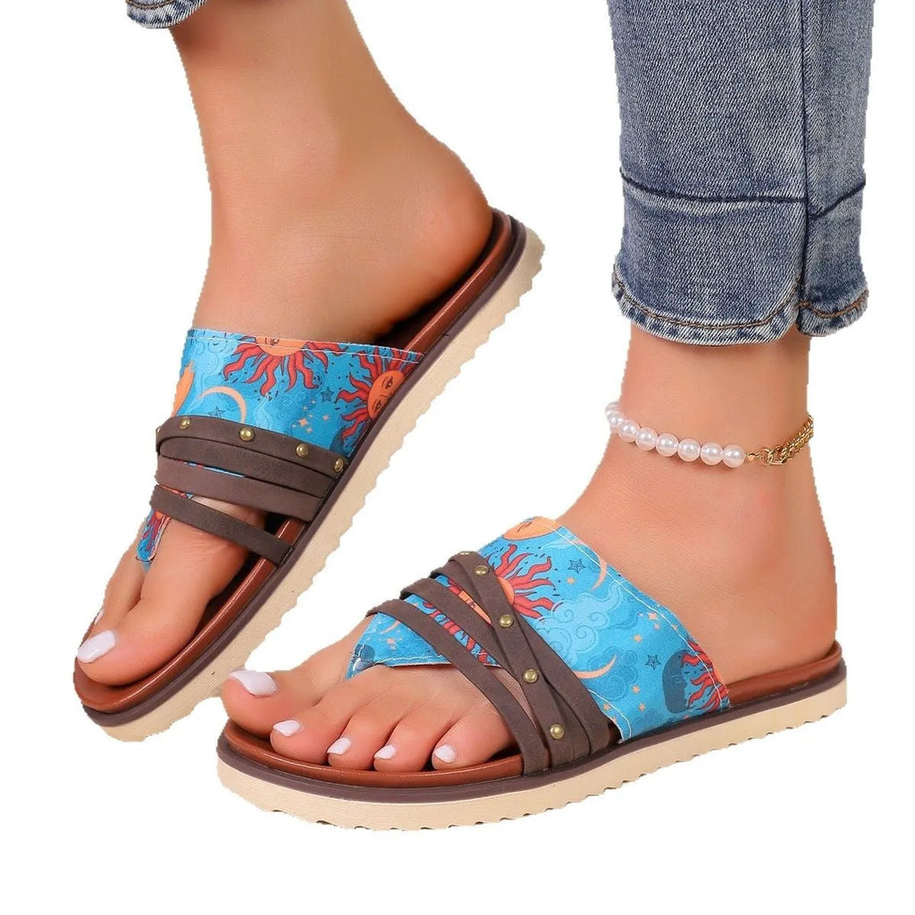 Plus size flip-flops in candy colours with imitation leather lining and rubber sole