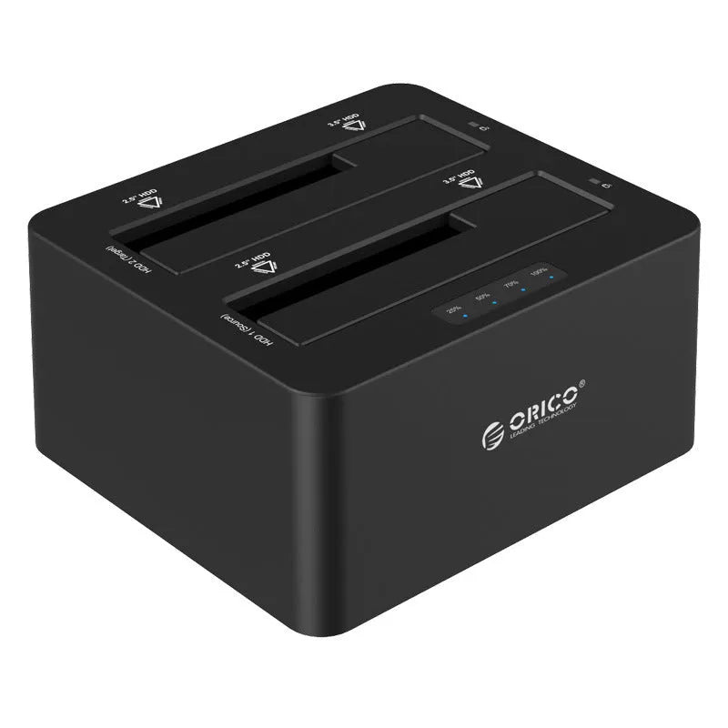 ORICO 6629US3 black ABS plastic dual-disk USB 3.0 hard drive docking station with two 3.5 inch SATA slots