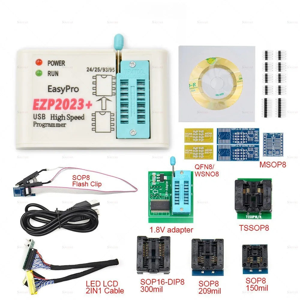EZP2023 high-speed programmer automotive fault detector with USB cable and chip socket