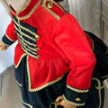 Children's red check polyester princess dress size 80-150cm