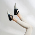 Grippy yoga socks for women and men, non-slip full toe, available in green, pink, purple, white, and black.