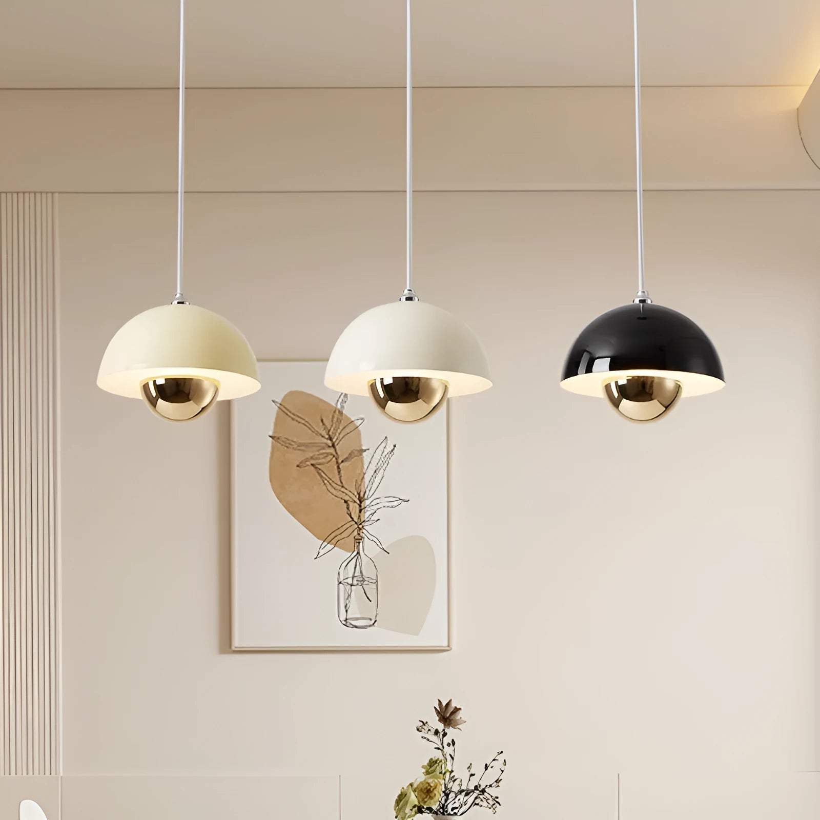 Minimalist retro pendant light 18cm small droplight in black finish for home bedroom restaurant bar