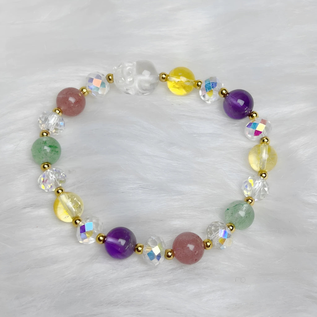 A women's crystal bracelet with a handcrafted nine-tail fox animal design.