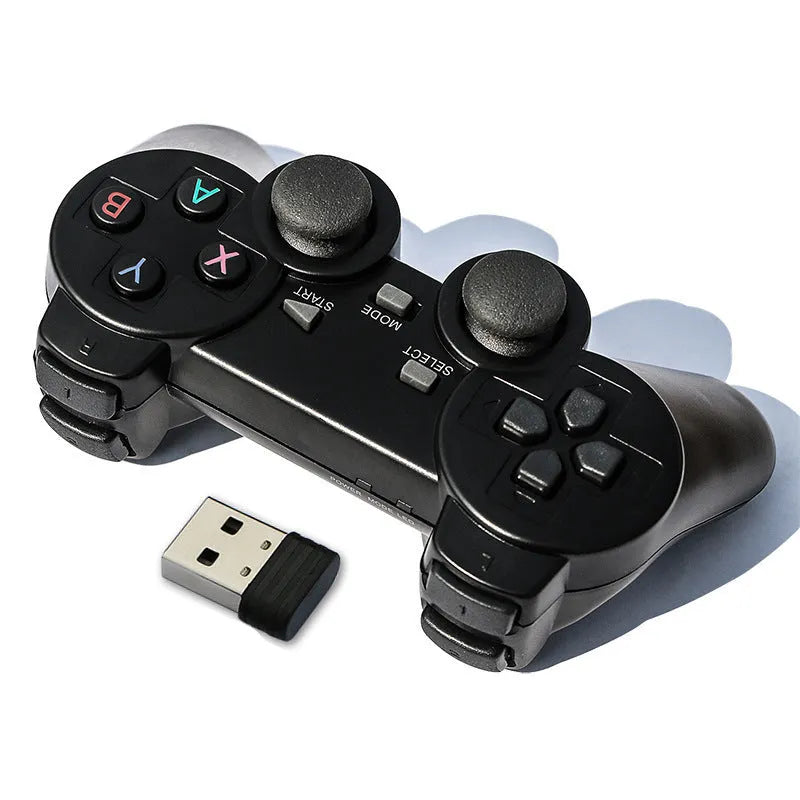 Classic Black 2.4G wireless gamepad controller with USB receiver for PC, Android TV and STEAM gaming