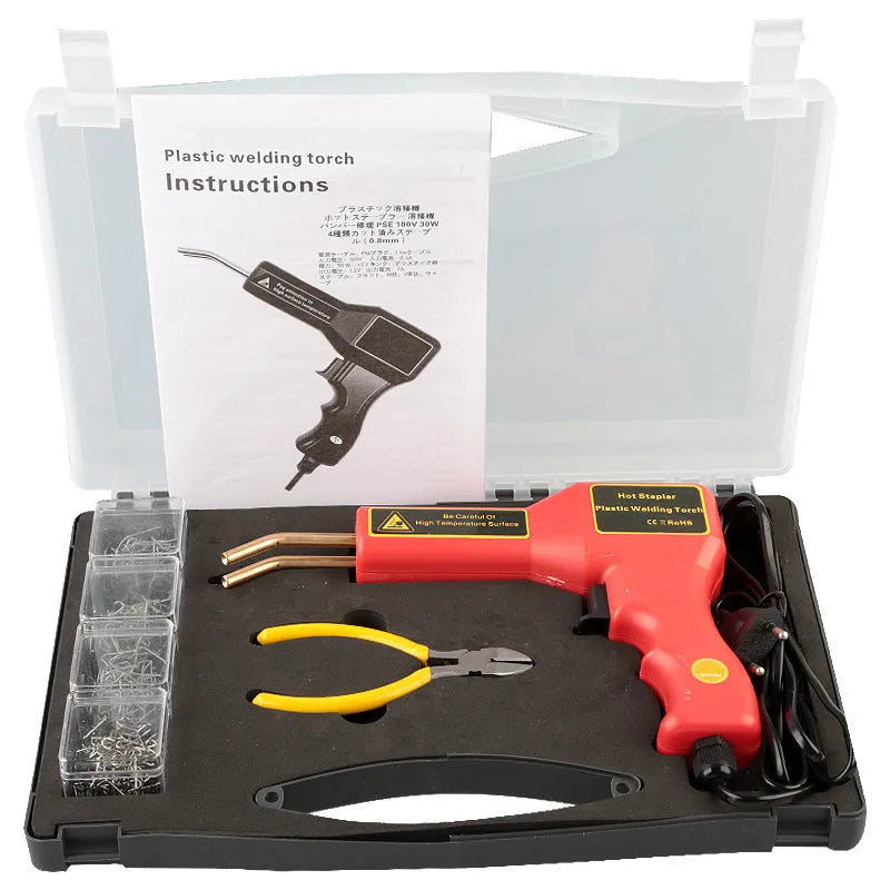CR-307 plastic welding gun for car bumper repairs with LED light and power cord