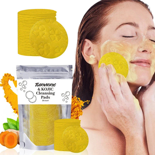 Premium Turmeric Exfoliating Cleansing Pads for Nourishing Facial Skin Care and Deep Pore Cleansing