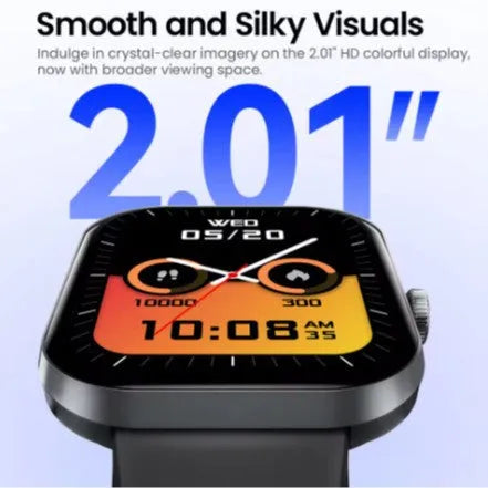 Haylou Watch S6S003 smart watch with silicone strap in black on a plain background