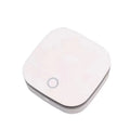 White portable air purifier with USB cable for car and small room use