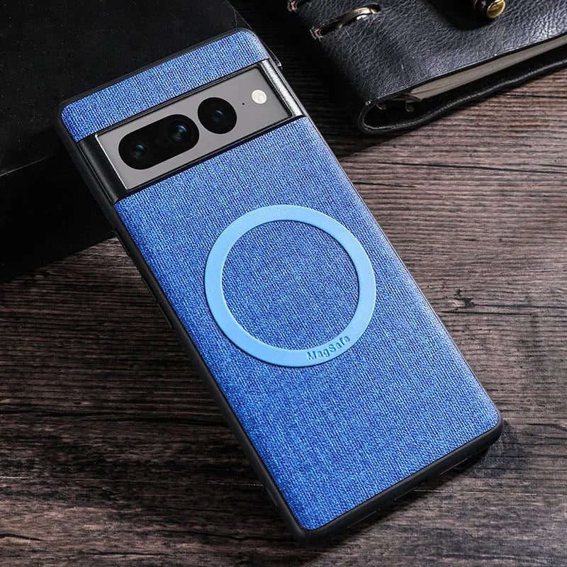 Google Pixel magnetic PC phone case in black showing device coverage and slim profile