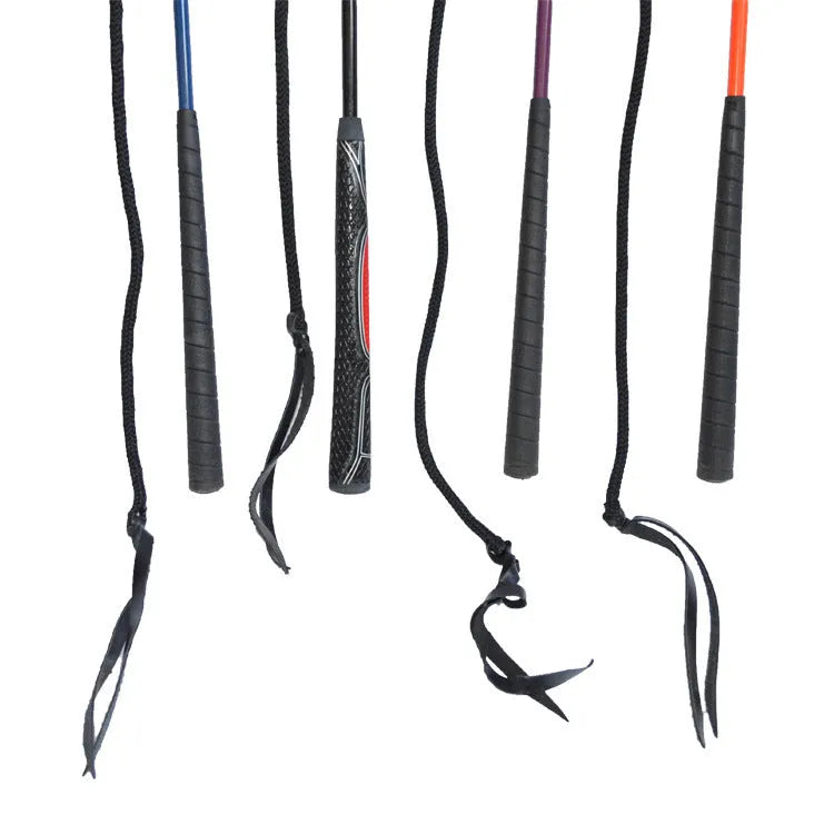75 cm training whip with fibreglass core and nylon covering for horse training