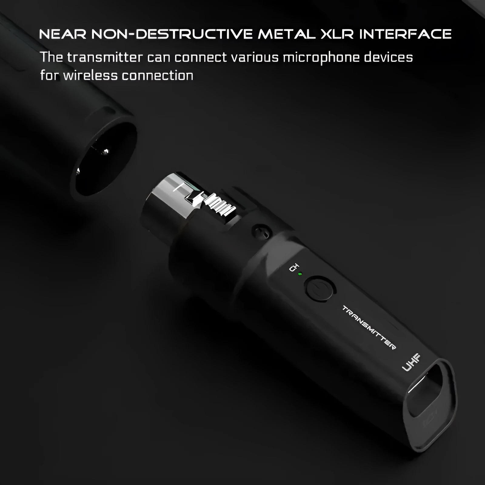 Wireless grenade moving coil dynamic microphone with 6.35mm guitar port option
