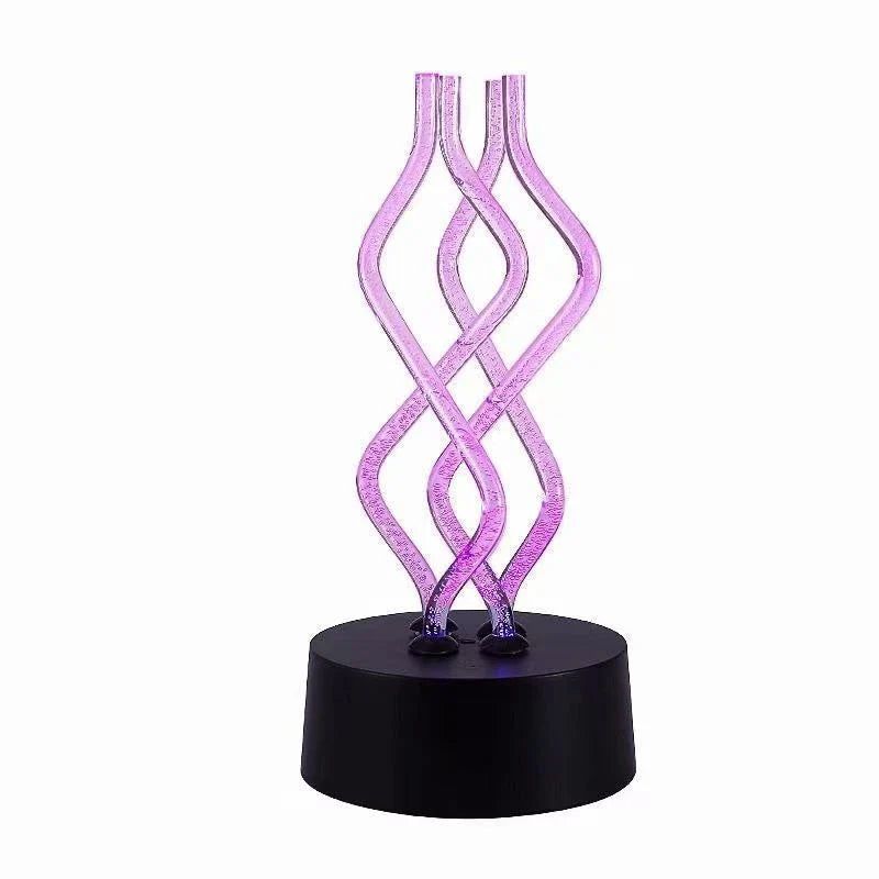 Acrylic table lamp with dancing light display and color-changing modes, perfect for home, office, and party decor