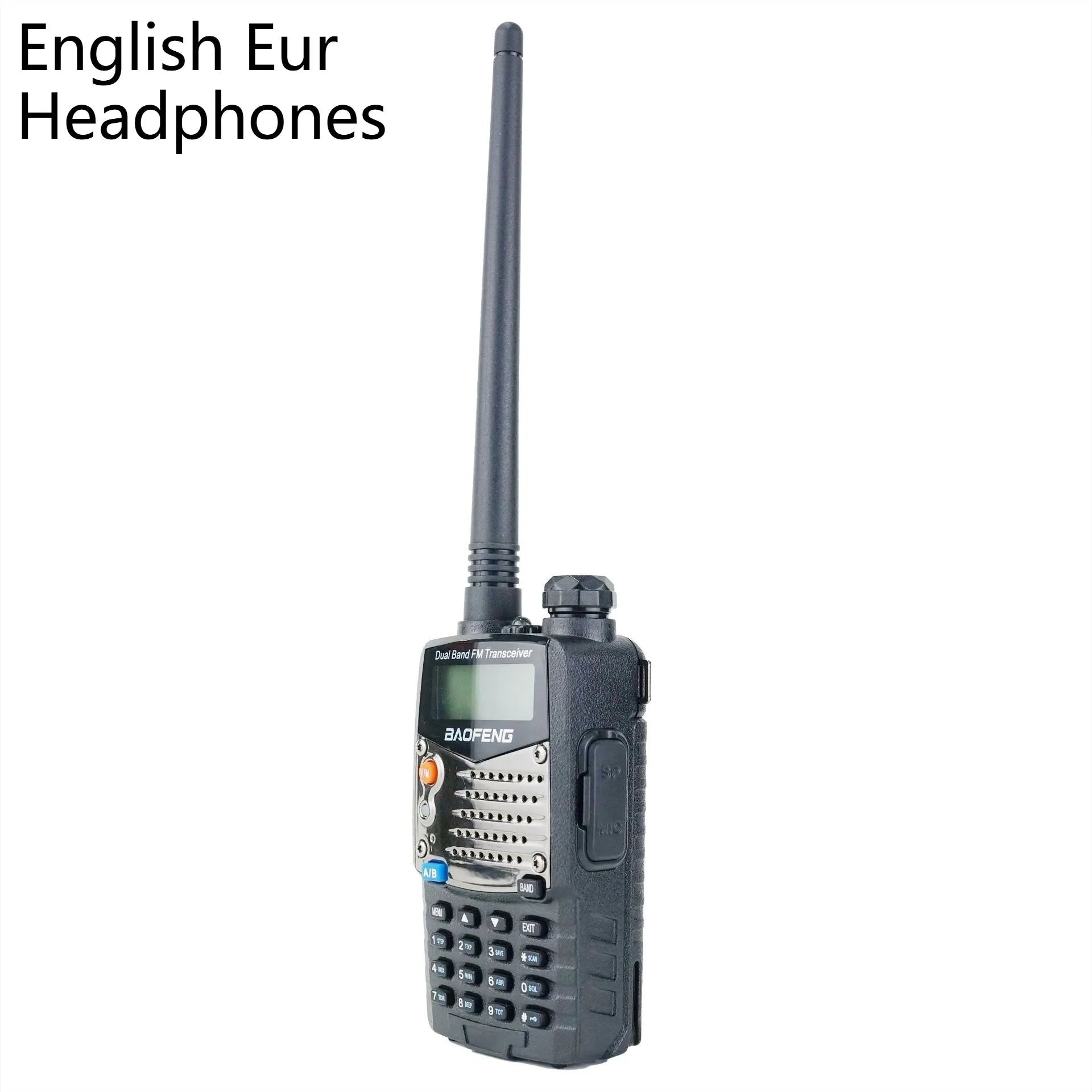 Baofeng UV-5RA dual-band two-way radio with dual display screen and antenna