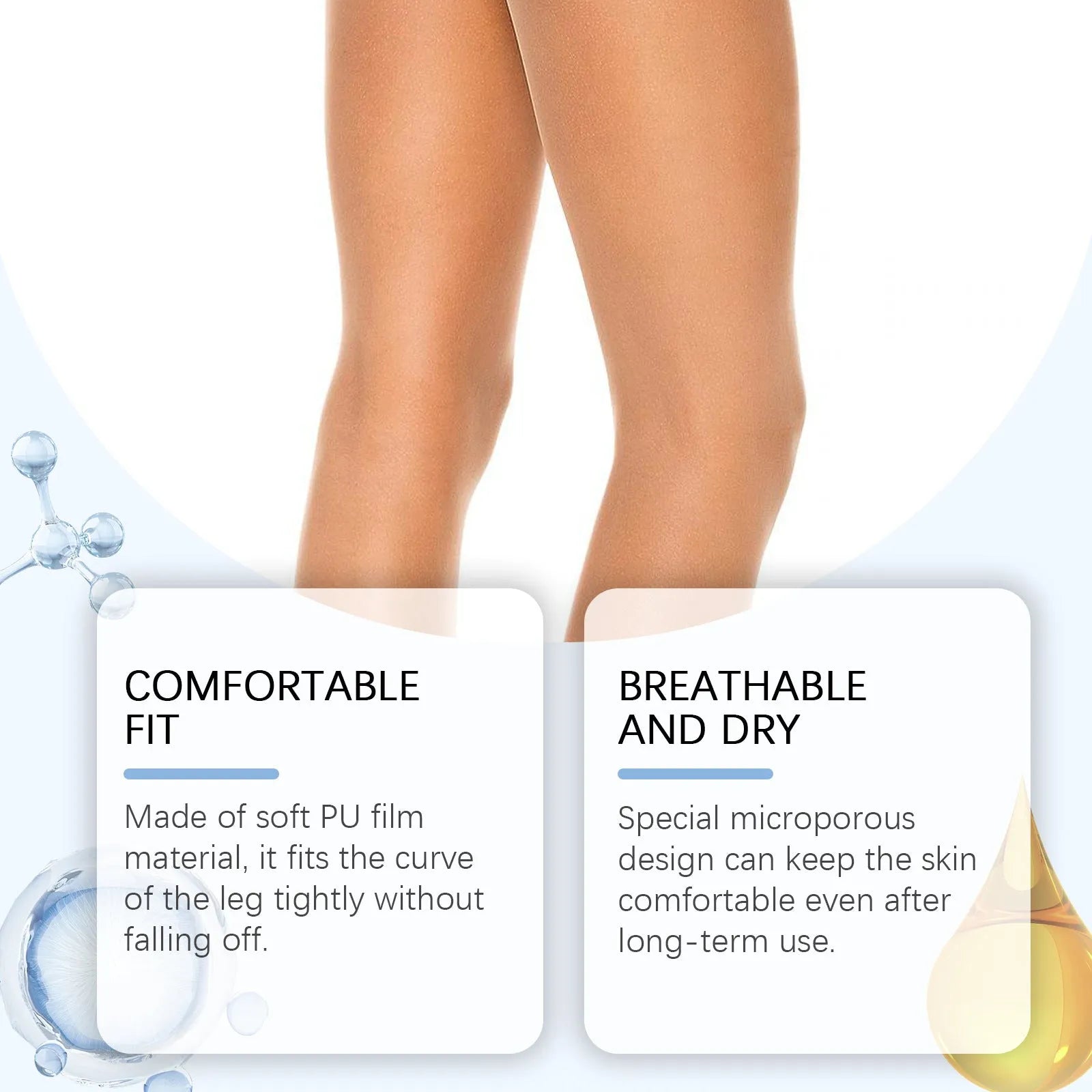 Pack of 10 transparent hydrogel leg anti-wear patches for skin protection.