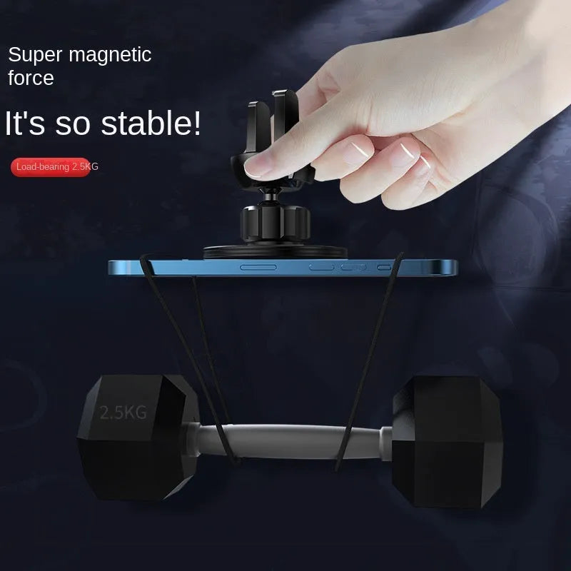 Black aluminium alloy magnetic car air vent phone holder for mobile devices