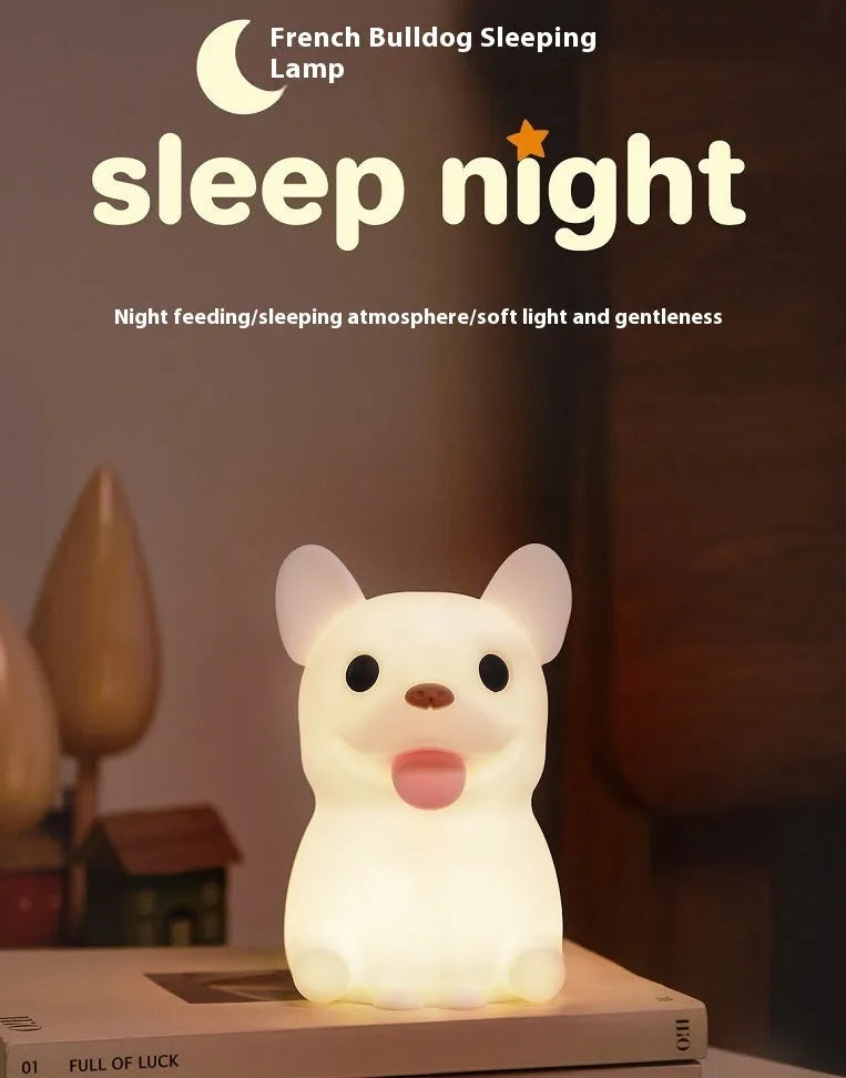 Animal zodiac silicone night light with USB charging and dimming function