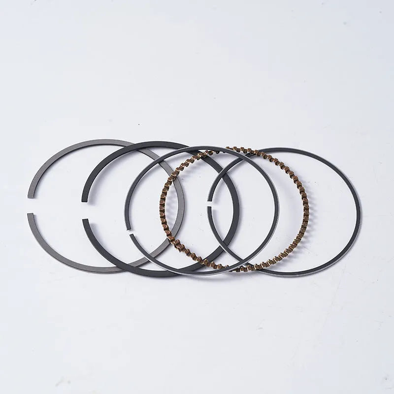 Motorcycle engine piston kit with aluminium alloy piston and steel oil ring for 57.4mm cylinder