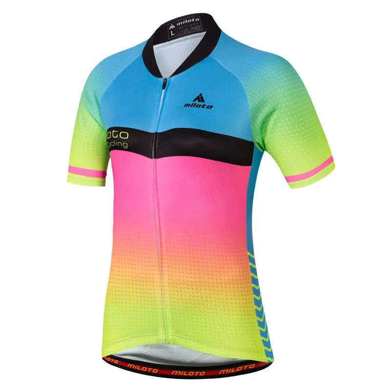 Men's summer cycling kit in black or white, moisture-wicking polyester Leica fabric, Asian sizes XXS-4XL.