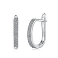 Women's niche fashion 925 silver ear clip with U-shaped geometric design and electroplated finish, colour DY110203 S W WH