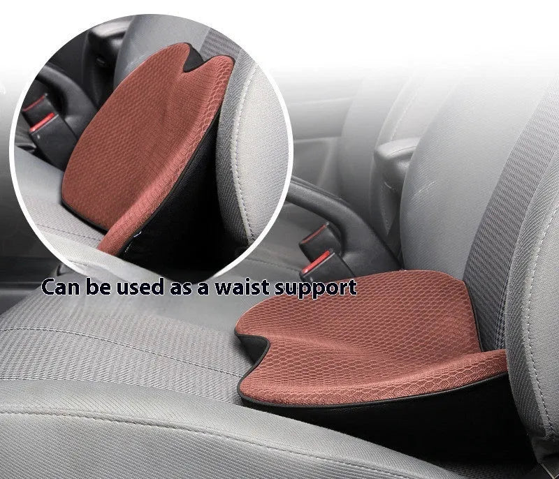 Memory foam car seat cushion in black beige brown and red colours for height adjustment