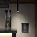 Black round surface mounted LED ceiling downlight spotlight with modern design
