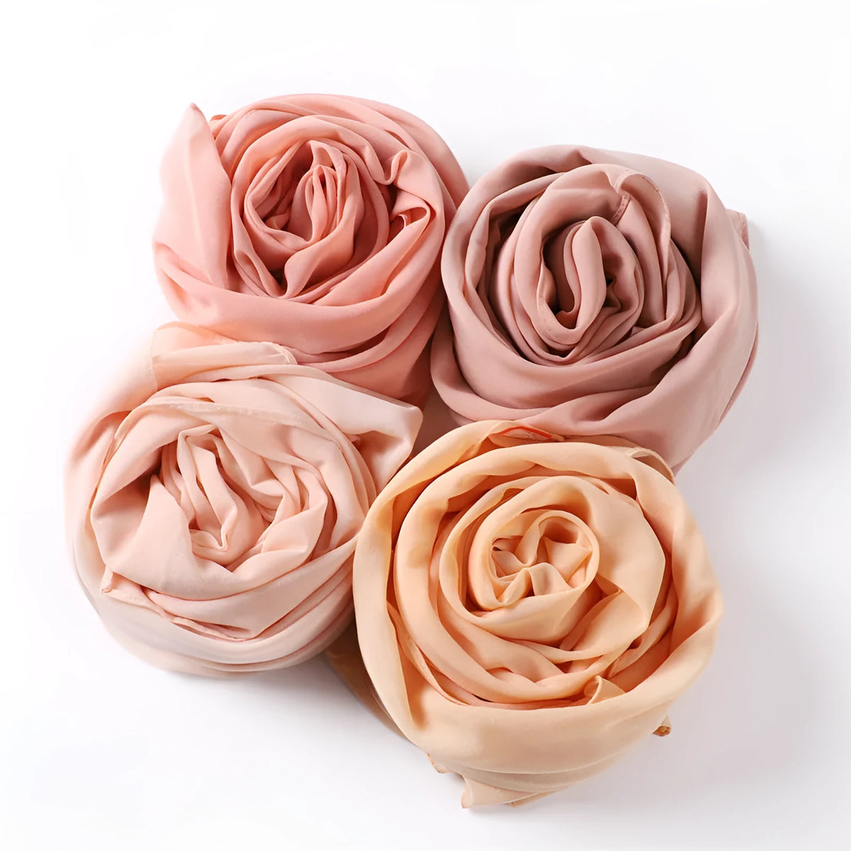 Women's solid colour pearl chiffon scarf, 180x70cm polyester wrap for daily, work and gatherings