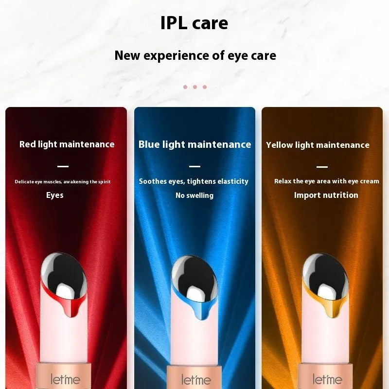White eye beautification instrument with anion massage function and above five speed gears for family home use.