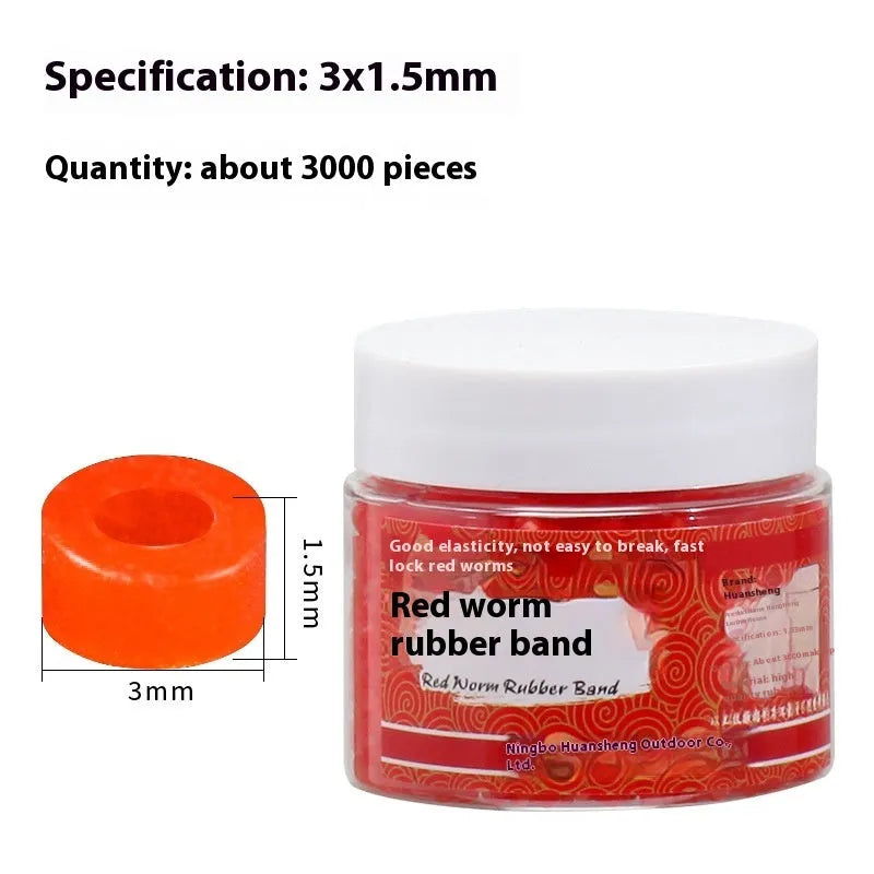 Bloodworm clip with rubber bands for live bait fishing, ABS construction, blue colour