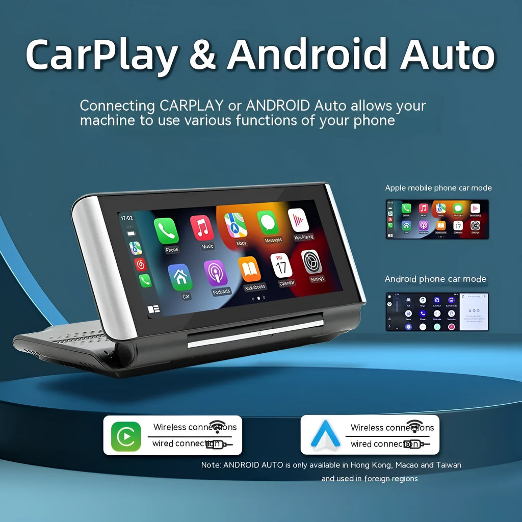 6.86 inch vehicle-mounted MP5 multimedia player with LED screen for wireless CarPlay and reversing camera.