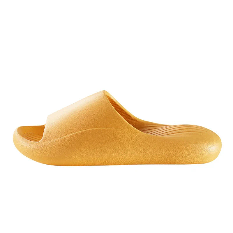 Stylish slip-on slippers in various colors, featuring anti-slip design and premium EVA material for ultimate comfort