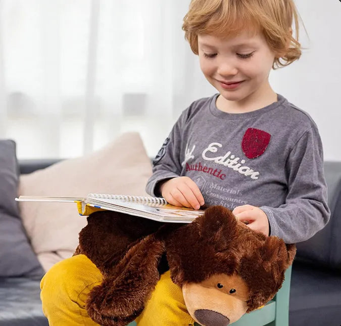 Brown gravity bear weighted animal knee bolster 45cm by 55cm plush toy for teenagers