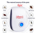 White plug-in ultrasonic pest repeller for indoor use, AC90-220V, square shape, for mosquitoes and mice