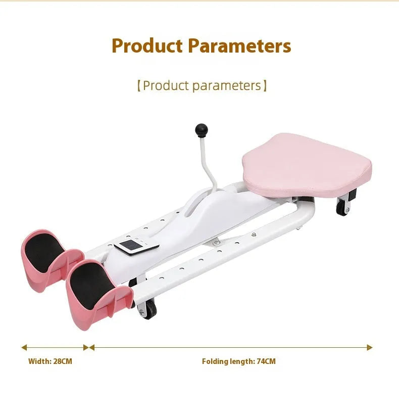 Steel pipe horse leg opener stretching equipment in pink colour with foam padding