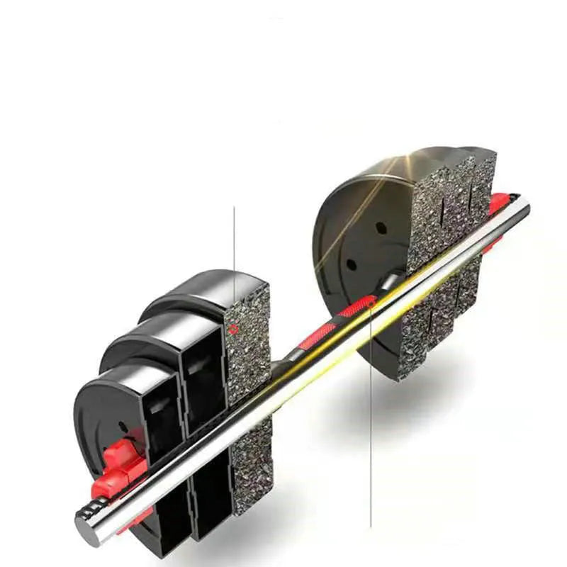 Adjustable PE dumbbell set with foam connecting rod for barbell conversion, 25cm specification, available in multiple weights