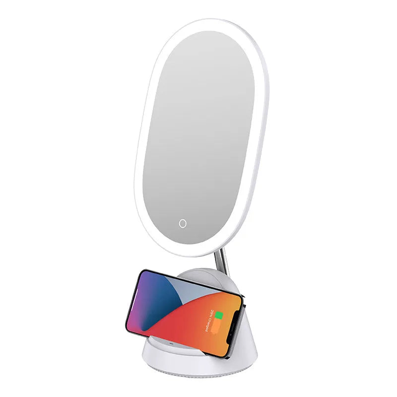 White or black makeup mirror table lamp with 43.9cm height and 220V socket power supply