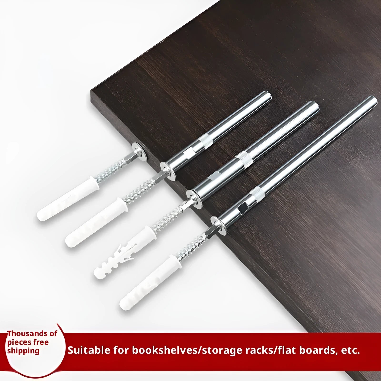 Galvanised steel hidden shelf support bracket for floating shelves, 10x100mm or 10x160mm size option