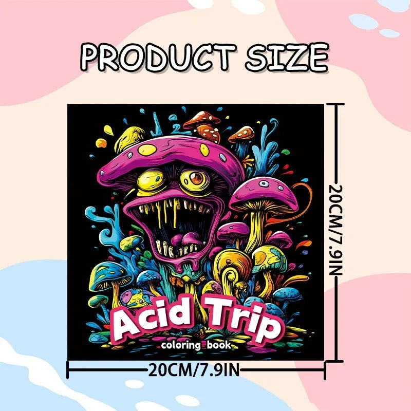 Acid tour coloured 200mm paper painting book for drawing and sketching