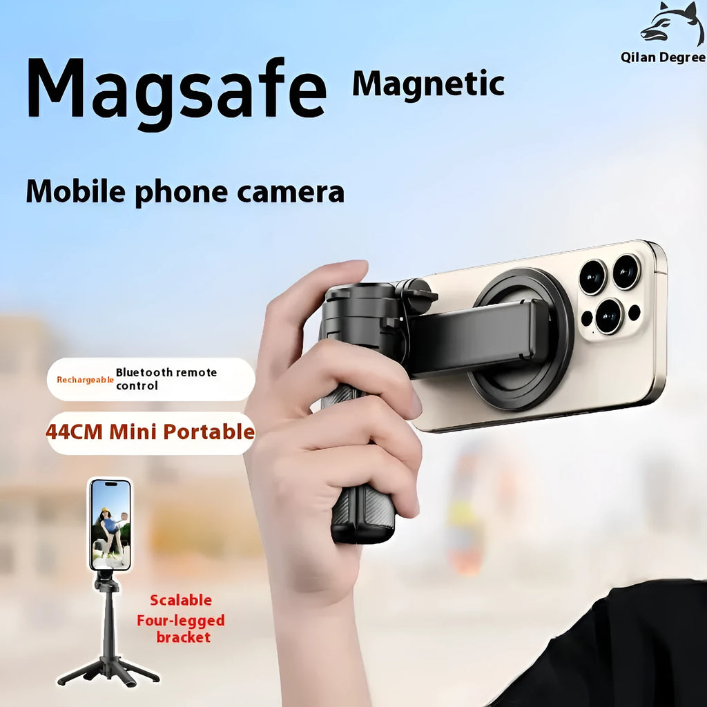Black 44 cm MagSafe telescopic phone bracket with 15 m Bluetooth remote control and accessories