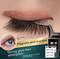 Five pairs of magnetic false eyelashes in natural, slim, thick, and European American styles with liquid eyeliner pen