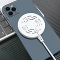 Magnetic silicone wireless charger protective cover for MagSafe in white, pink, grey, or black