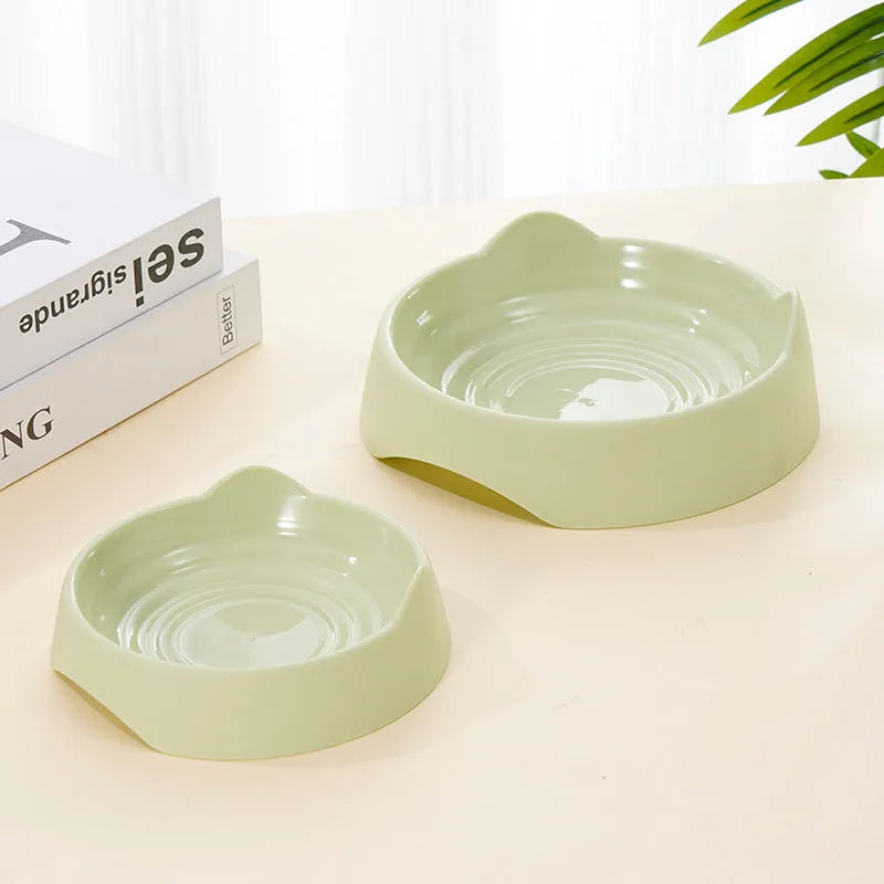 Ceramic dog slow feeder bowl with blue puzzle maze design for fast-eating puppies