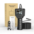 Waterproof HD inspection endoscope camera with 8mm diameter probe on a coiled black cable.