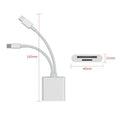 Universal converter with card reader interface, Type-C Lightning USB 2.0, ABS shell, 142x11x40mm