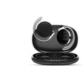 Wireless Bluetooth sports earphones with ear plug design in black and white colour options